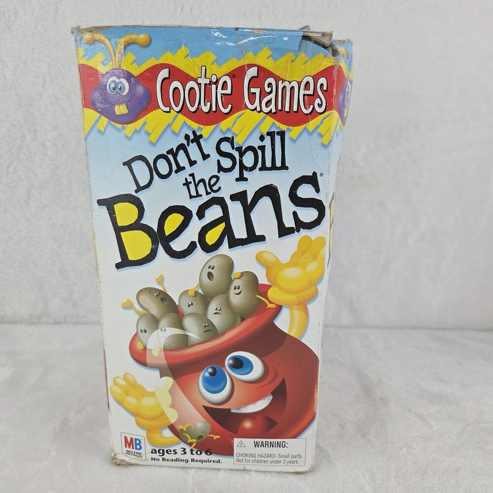 Vintage Don't Spill the Beans Game COMPLETE Milton Bradley 1999 Kids 90's